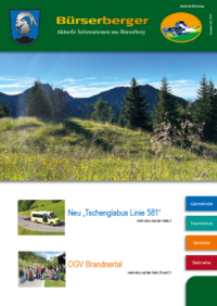 Ein Plakat für Bürserberger zeigt einen Bus, der eine Straße entlangfährt