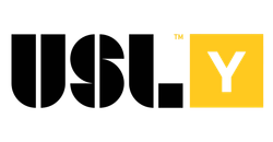 USLY logo in black and yellow text
