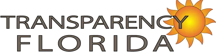 a logo for transparency florida with a sun in the middle