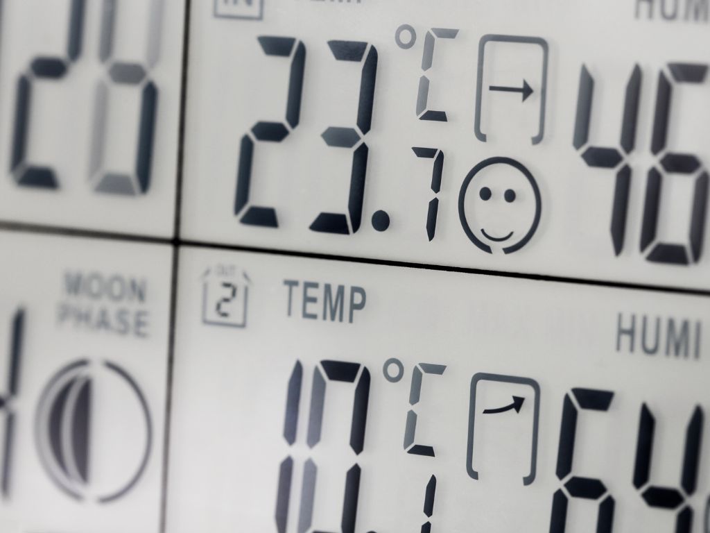 digital read out of temperature and humidity