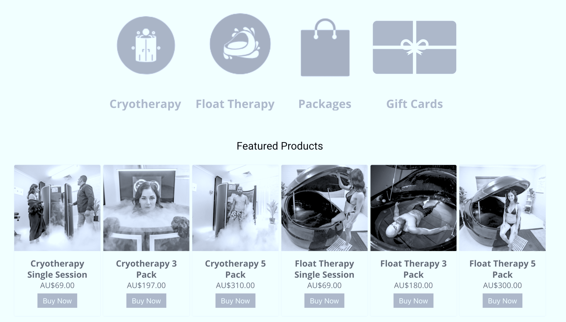 Ecom web page from a doctors website